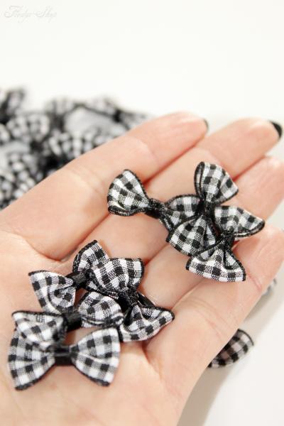 10 Stoffschleifen kariert